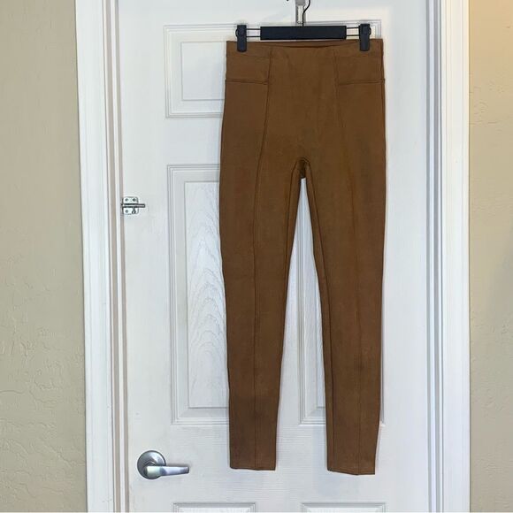 Spanx Brown faux suede leggings Size Small - Picture 8 of 9